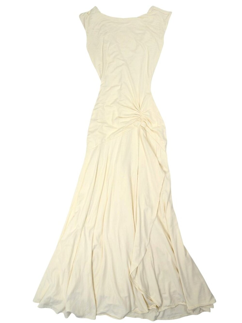 AYM Angelina Boat Neck Maxi Dress in Vintage Cream